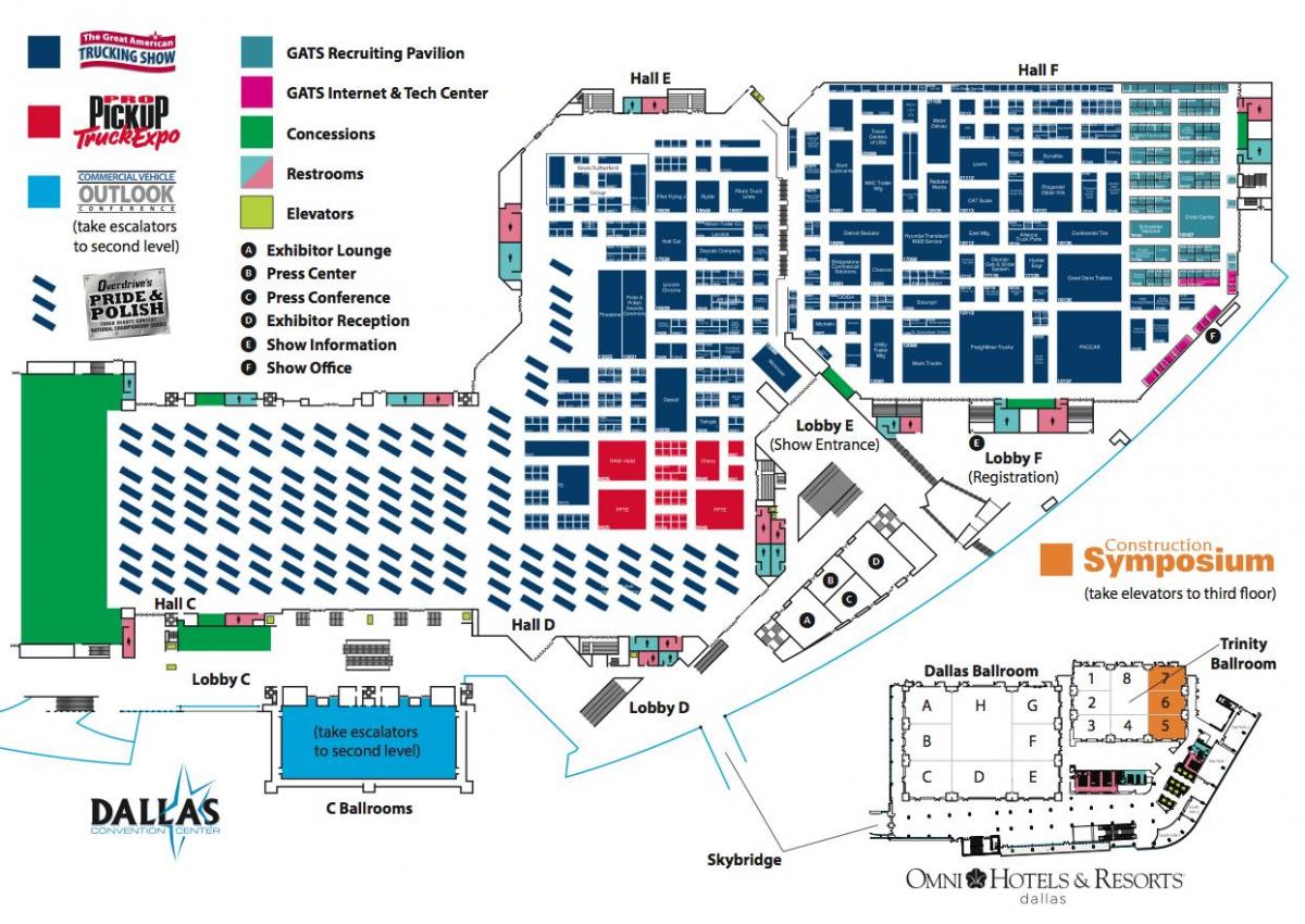 la carte de Dallas convention center