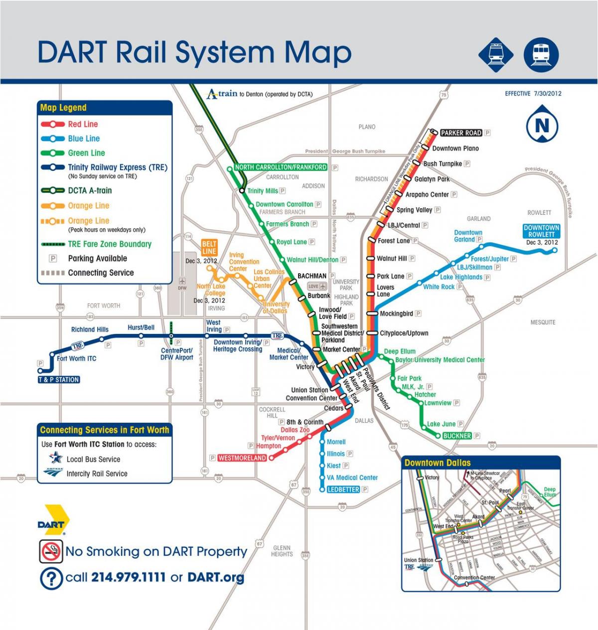light rail Dallas carte