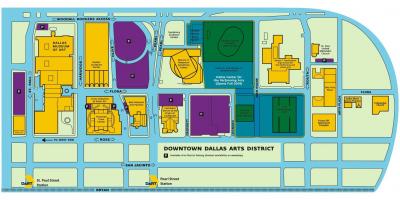 La carte de Dallas arts district