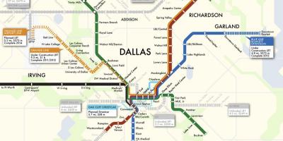 La carte de Dallas métro
