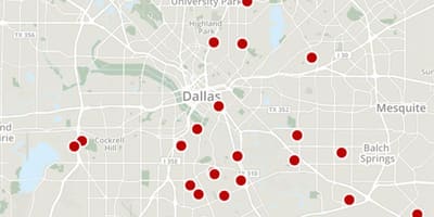 Dallas carte de la criminalité