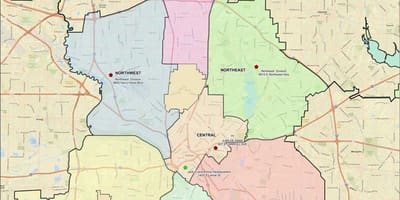 Carte de la région de Dallas
