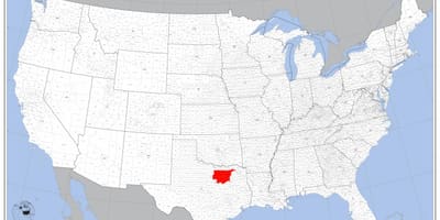 Dallas sur la carte des etats-unis