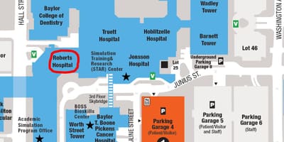L'université Baylor carte du campus